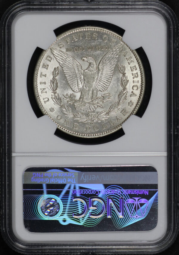 Reverse of this 1886-O Morgan Dollar NGC AU-58