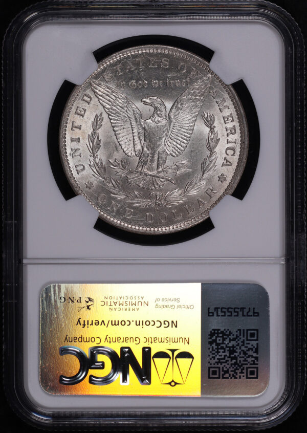 Reverse of this 1886-O Morgan Dollar NGC AU-58