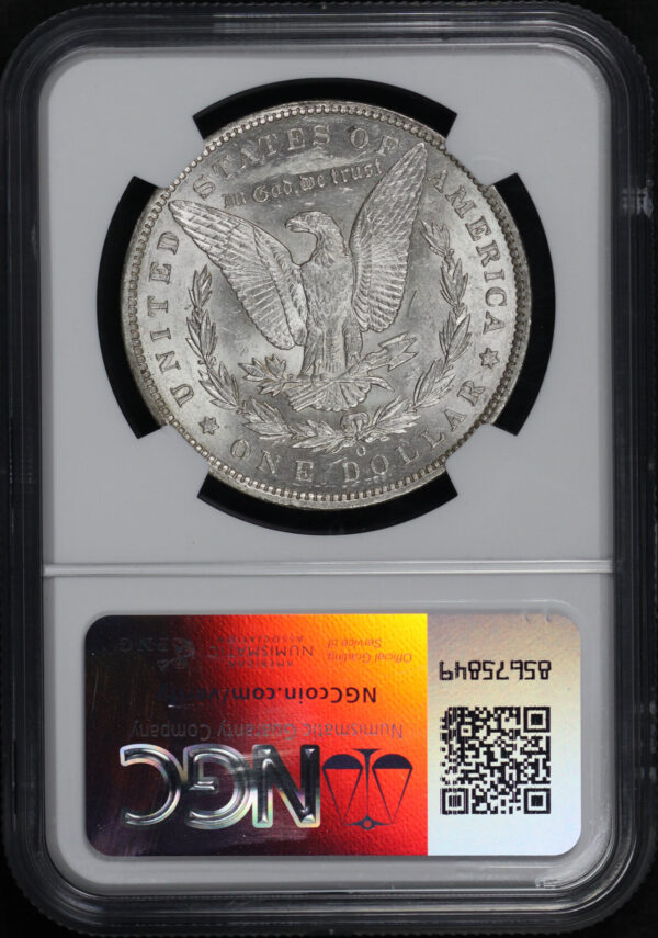 Reverse of this 1886-O Morgan Dollar NGC MS-60