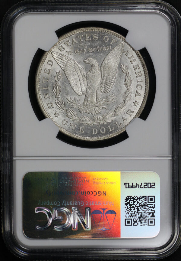 Reverse of this 1886-O Morgan Dollar NGC MS-60