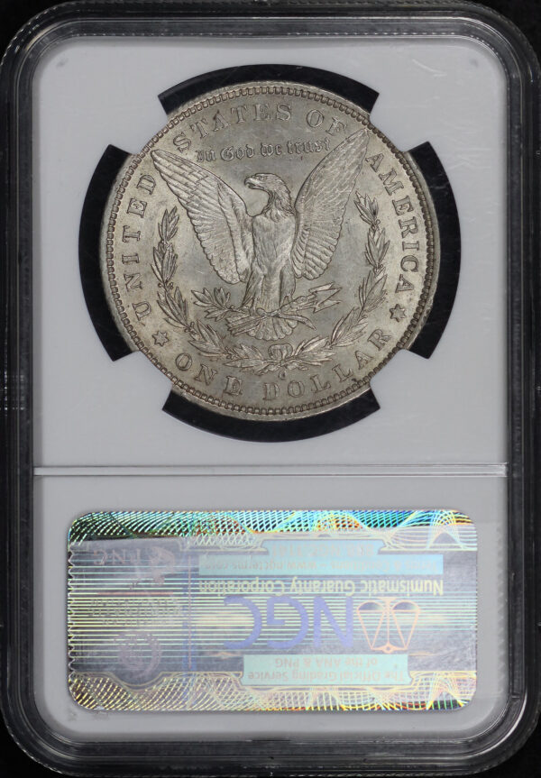Reverse of this 1886-O Morgan Dollar NGC MS-61