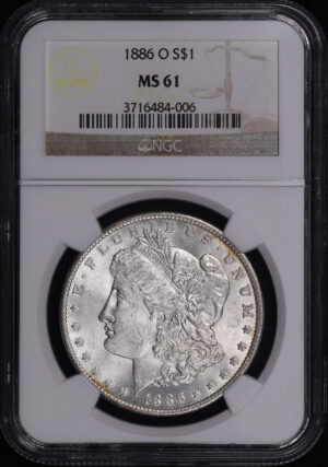 Obverse of this 1886-O Morgan Dollar NGC MS-61