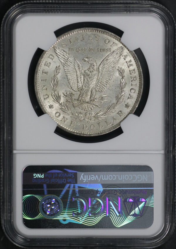 Reverse of this 1886-O Morgan Dollar NGC MS-61