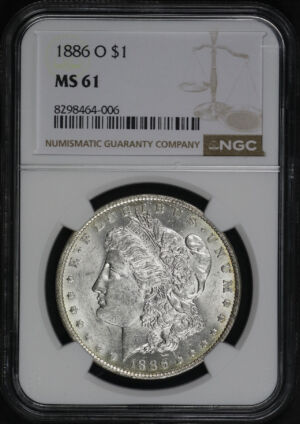 Obverse of this 1886-O Morgan Dollar NGC MS-61
