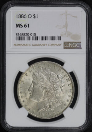 Obverse of this 1886-O Morgan Dollar NGC MS-61