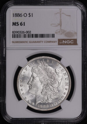 Obverse of this 1886-O Morgan Dollar NGC MS-61