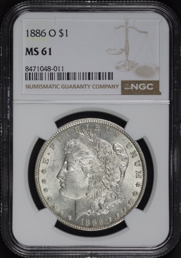 Obverse of this 1886-O Morgan Dollar NGC MS-61