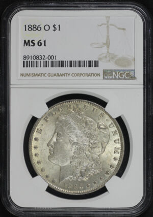 Obverse of this 1886-O Morgan Dollar NGC MS-61