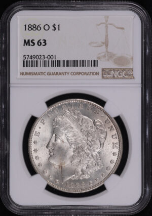 Obverse of this 1886-O Morgan Dollar NGC MS-63