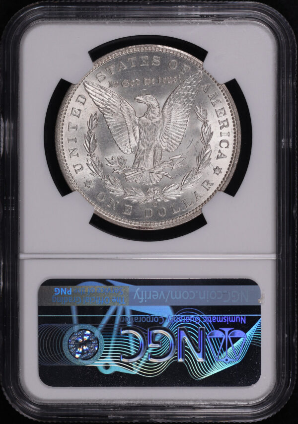 Reverse of this 1886-O Morgan Dollar NGC MS-63