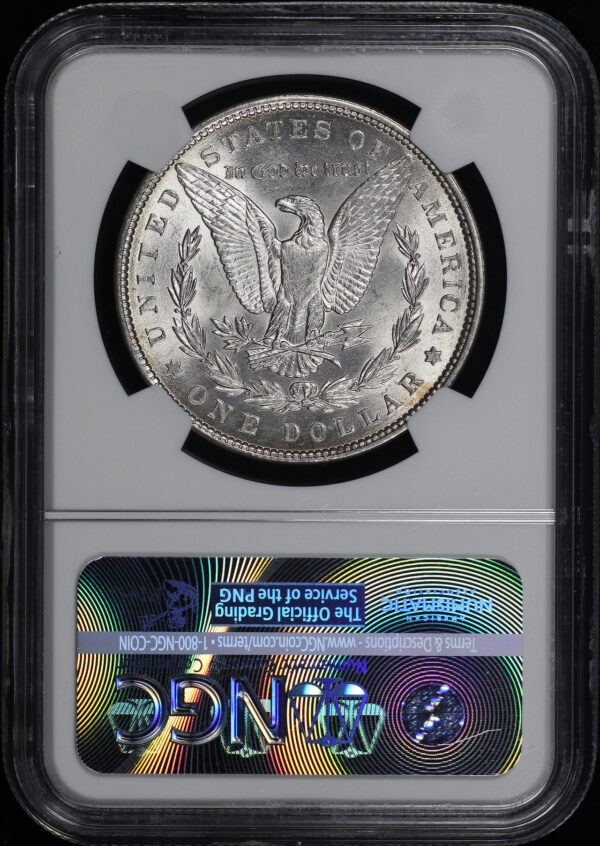 Reverse of this 1887 Morgan Dollar NGC MS-62