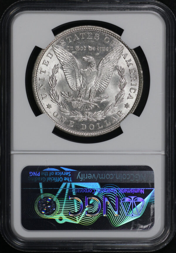 Reverse of this 1887 Morgan Dollar NGC MS-62