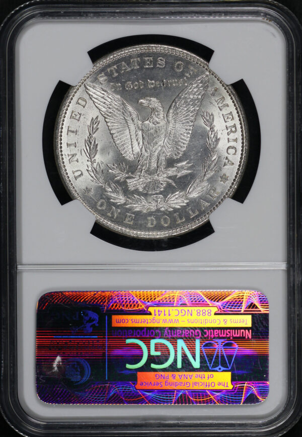 Reverse of this 1887 Morgan Dollar NGC MS-63