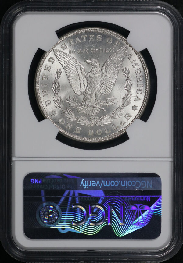 Reverse of this 1887 Morgan Dollar NGC MS-63