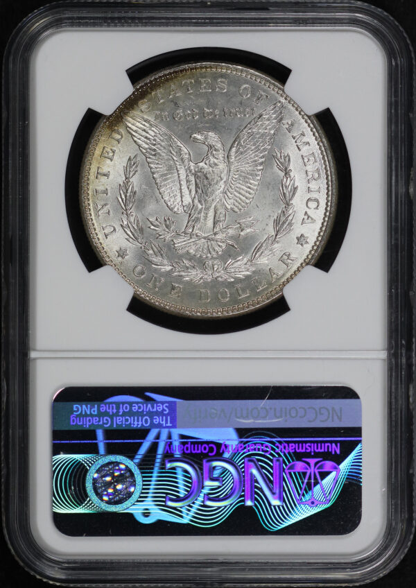 Reverse of this 1887 Morgan Dollar NGC MS-63