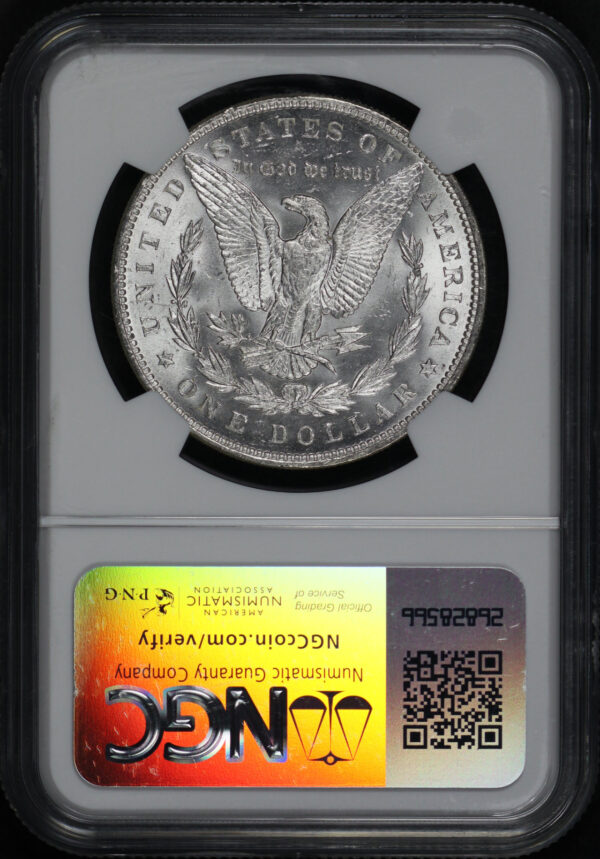 Reverse of this 1887 Morgan Dollar NGC MS-63