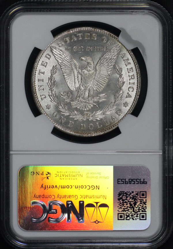 Reverse of this 1887 Morgan Dollar NGC MS-63