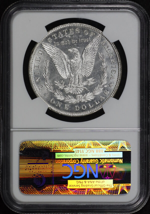 Reverse of this 1887 Morgan Dollar NGC MS-64