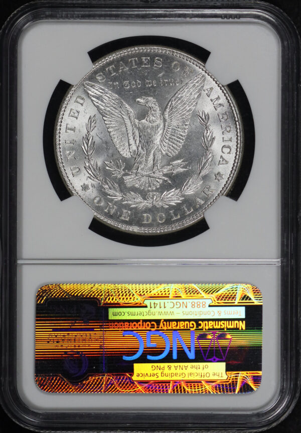Reverse of this 1887 Morgan Dollar NGC MS-64