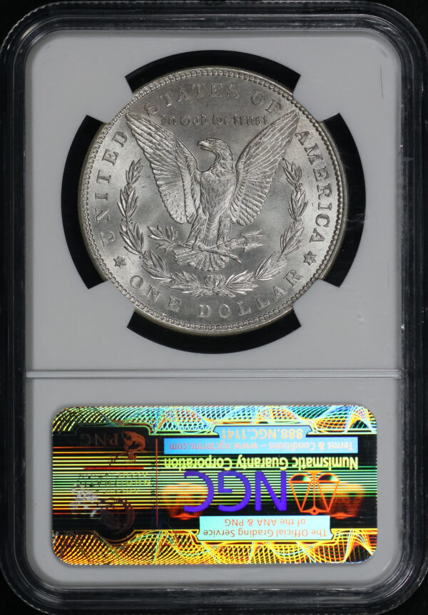 Reverse of this 1887 Morgan Dollar NGC MS-64