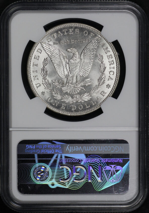 Reverse of this 1887 Morgan Dollar NGC MS-65