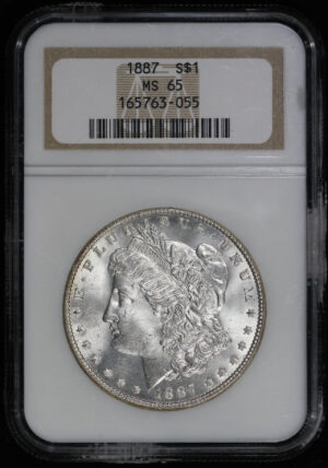 Obverse of this 1887 Morgan Dollar NGC MS-65