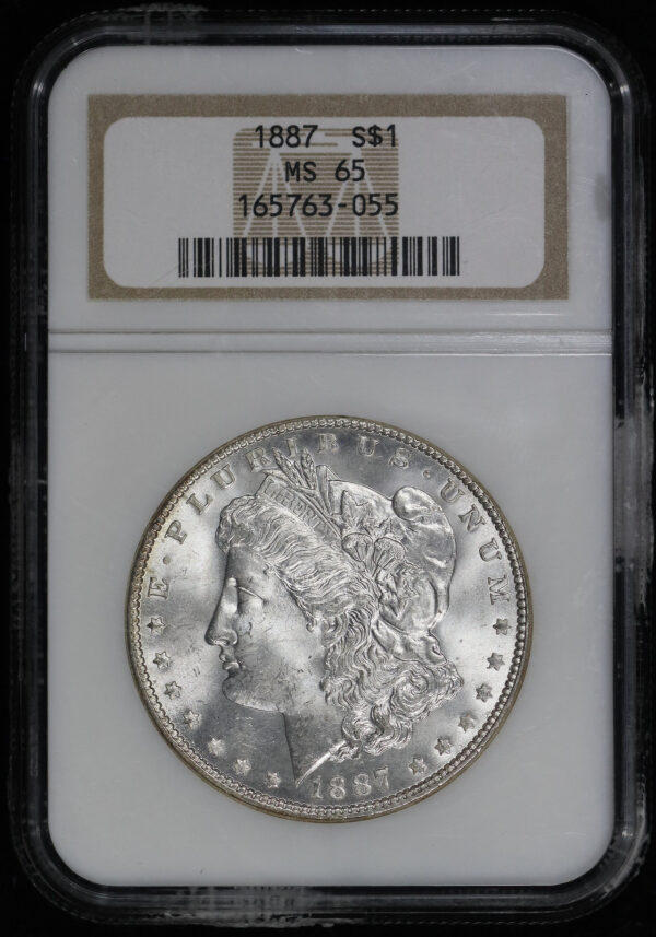 Obverse of this 1887 Morgan Dollar NGC MS-65