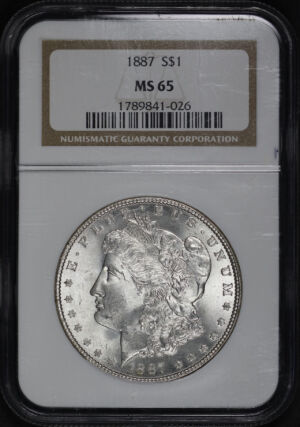 Obverse of this 1887 Morgan Dollar NGC MS-65