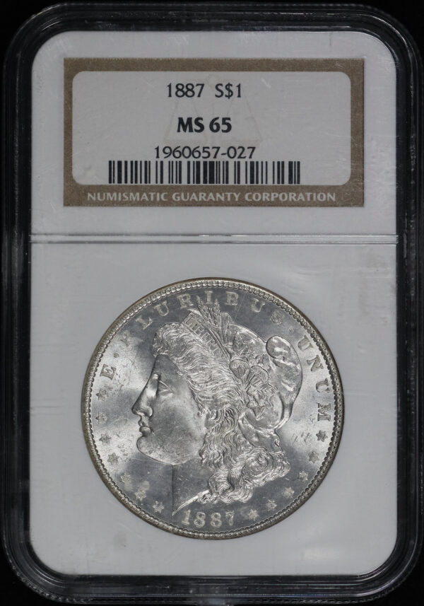 Obverse of this 1887 Morgan Dollar NGC MS-65