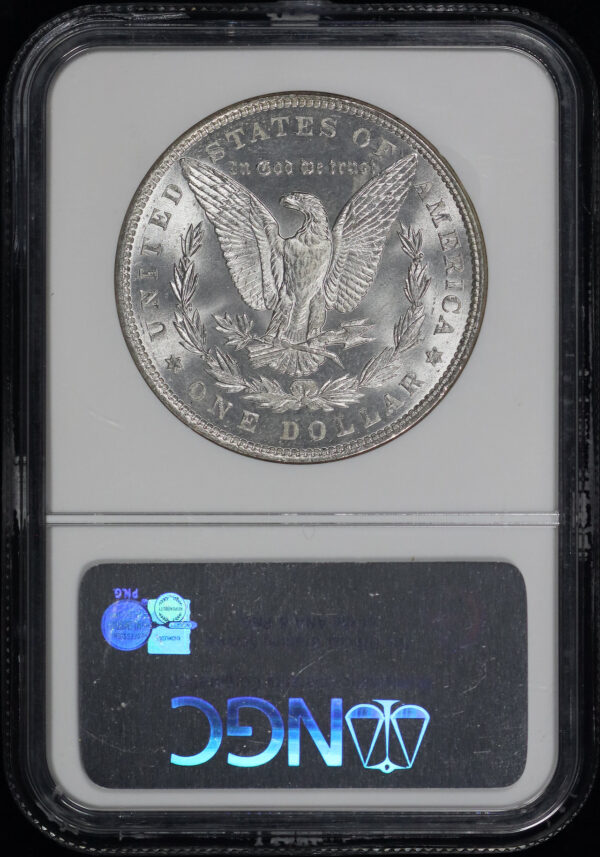 Reverse of this 1887 Morgan Dollar NGC MS-65