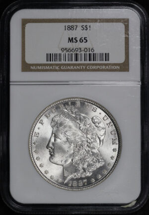 Obverse of this 1887 Morgan Dollar NGC MS-65