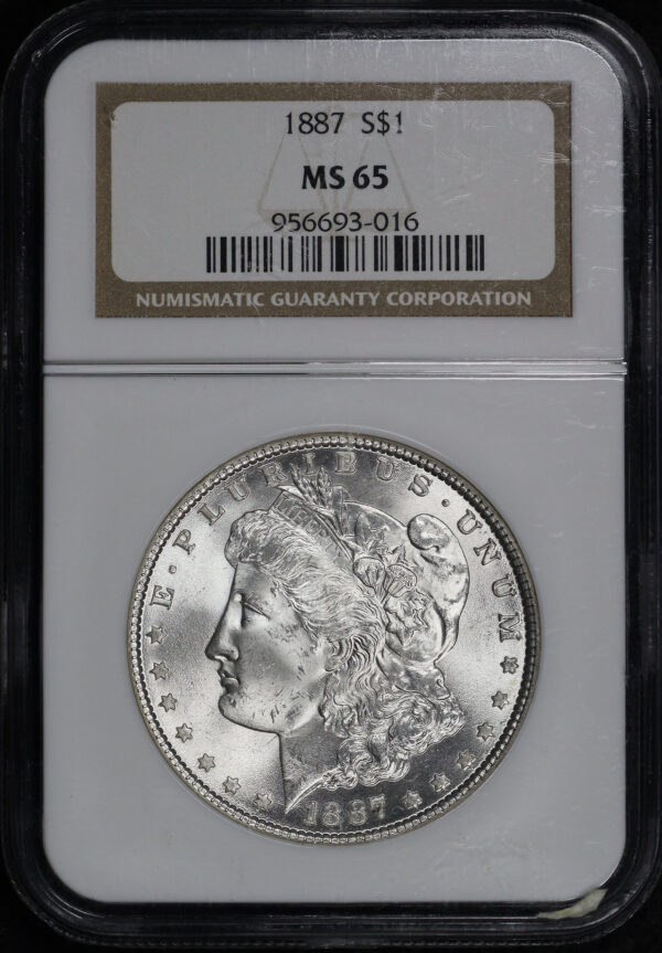 Obverse of this 1887 Morgan Dollar NGC MS-65