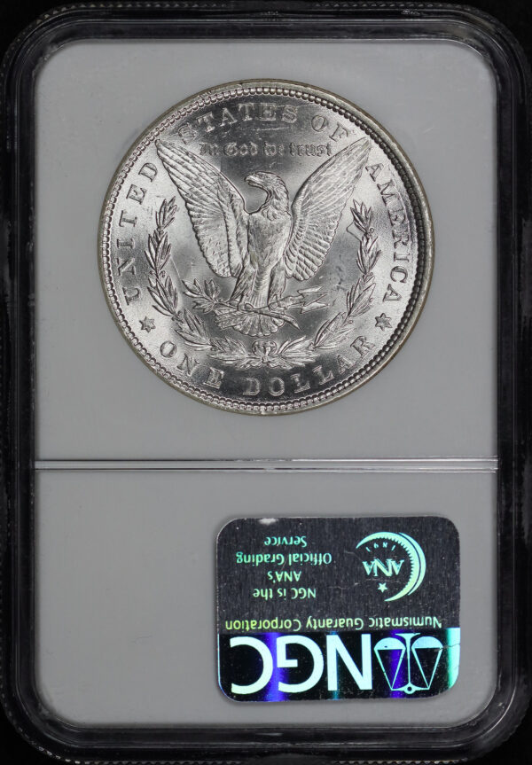 Reverse of this 1887 Morgan Dollar NGC MS-65