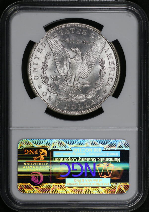 Reverse of this 1887 Morgan Dollar NGC MS-66+