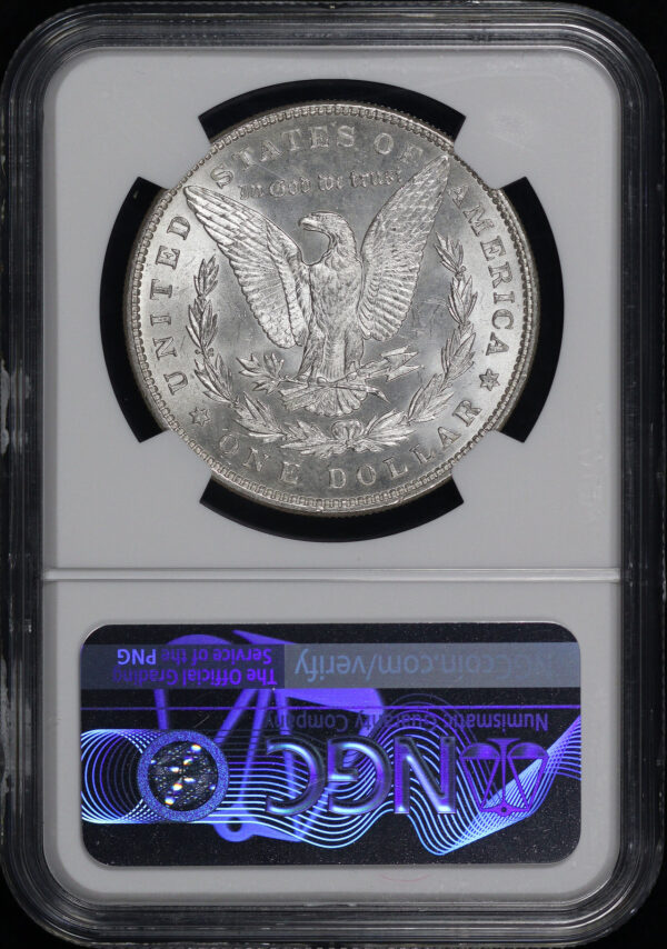 Reverse of this 1887 Morgan Dollar NGC MS-67+