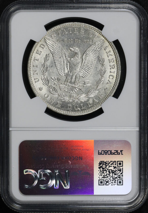 Reverse of this 1887-O Morgan Dollar NGC AU-58