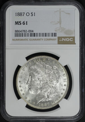 Obverse of this 1887-O Morgan Dollar NGC MS-61