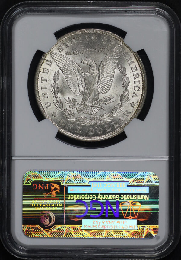 Reverse of this 1887-O Morgan Dollar NGC MS-62