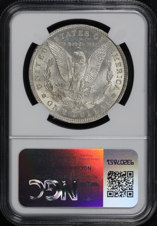Reverse of this 1887-O Morgan Dollar NGC MS-62