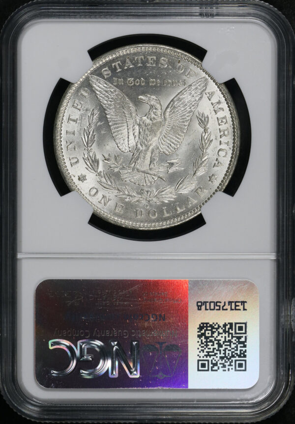 Reverse of this 1887-O Morgan Dollar NGC MS-62