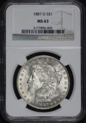 Obverse of this 1887-O Morgan Dollar NGC MS-63