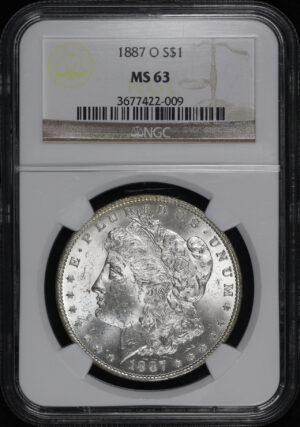 Obverse of this 1887-O Morgan Dollar NGC MS-63