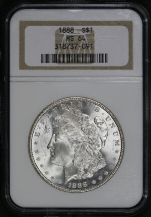 Obverse of this 1888 Morgan Dollar NGC MS-64