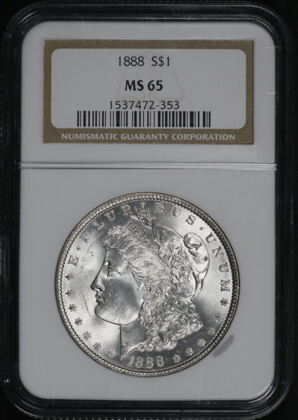 Obverse of this 1888 Morgan Dollar NGC MS-65