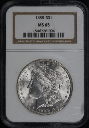 Obverse of this 1888 Morgan Dollar NGC MS-65