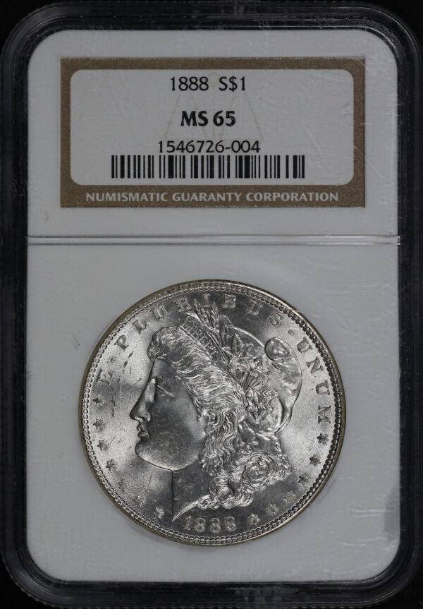 Obverse of this 1888 Morgan Dollar NGC MS-65