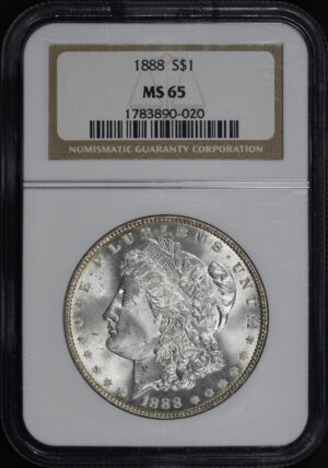 Obverse of this 1888 Morgan Dollar NGC MS-65