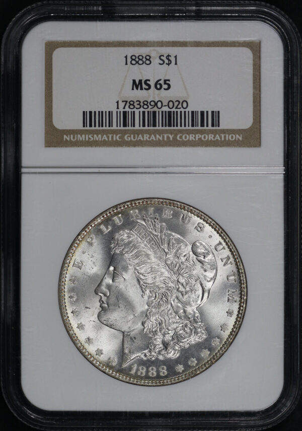 Obverse of this 1888 Morgan Dollar NGC MS-65