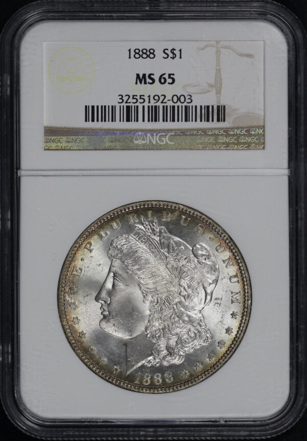 Obverse of this 1888 Morgan Dollar NGC MS-65