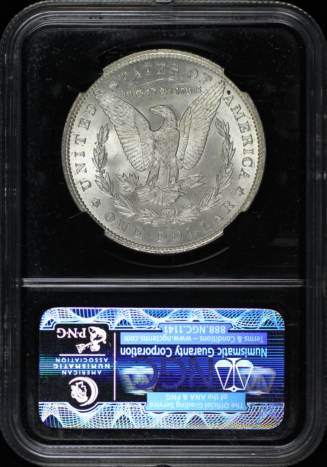 Reverse of this 1888-O Morgan Dollar NGC MS-63